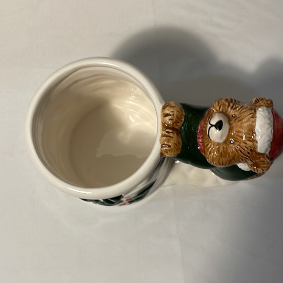 Holiday Bear and Mistletoe Christmas Coffee Mug. Very Unique. - Picture 5 of 12